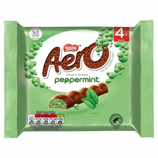 Aero Peppermint Mint Chocolate Multipack 4 Pack  (108g)